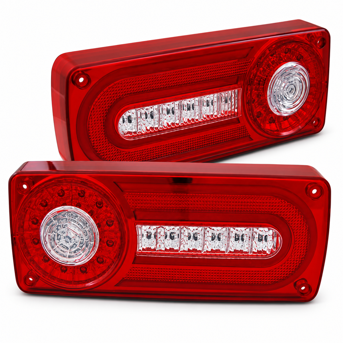 LED Rückleuchten passend für Mercedes-Benz W463 G-KLASA 1990–2012 Rot/Weiß
