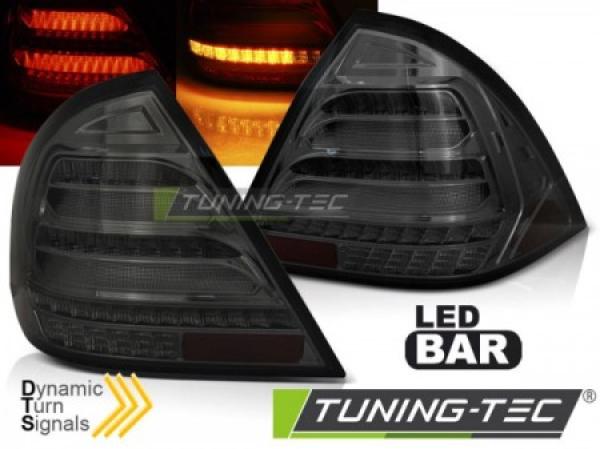 Voll LED Lightbar Rückleuchten passend für Mercedes C-Klasse W203 Limo Bj. 00-04 Smoke