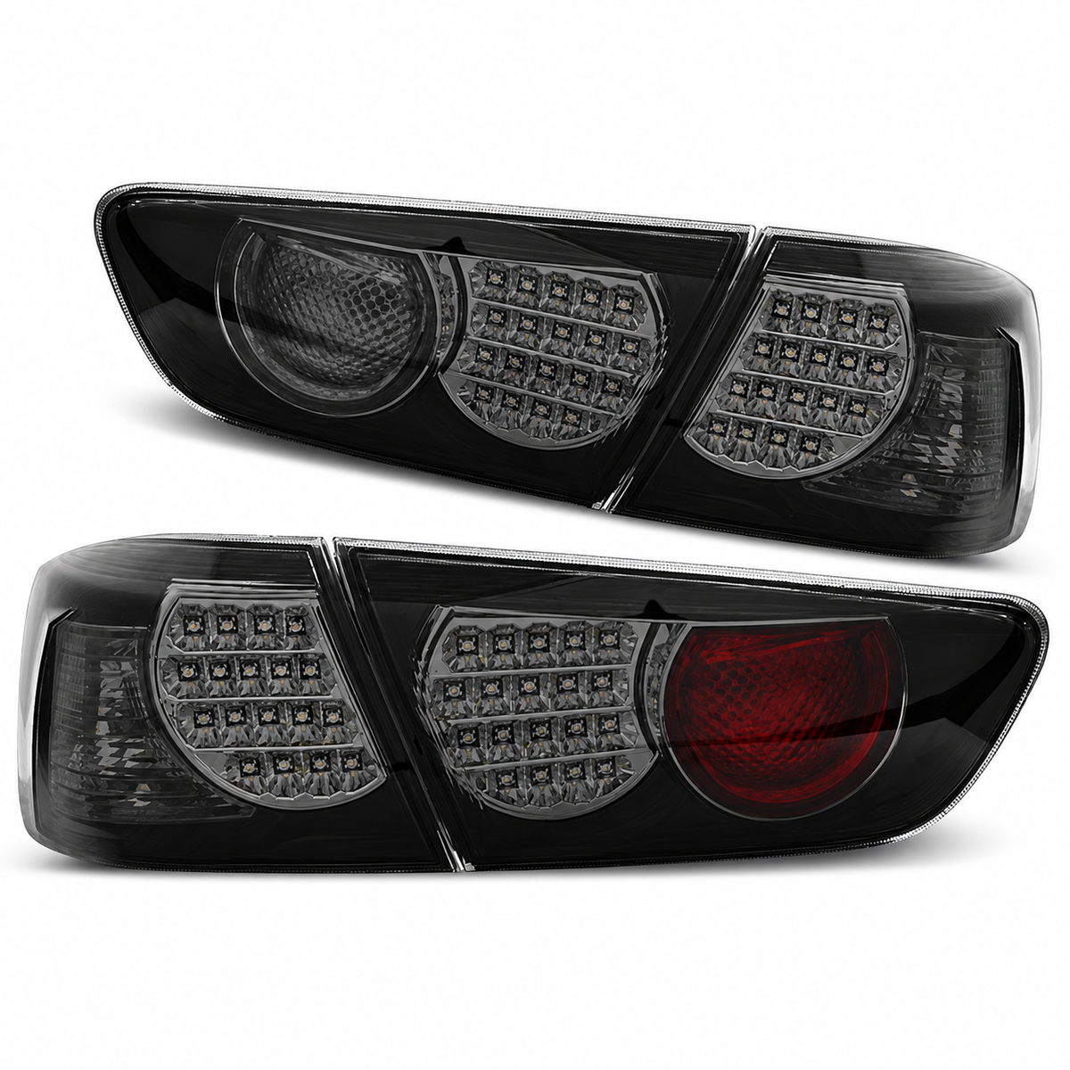 LED Rückleuchten passend für Mitsubishi LANCER 8 Limousine 2008–2011 Schwarz/Smoke