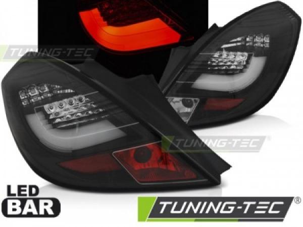 LED Lightbar Rückleuchten passend für Opel Corsa D (3-Türer) Bj. 06-14 Schwarz