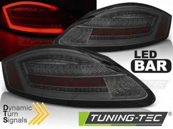 Voll LED Lightbar Rückleuchten passend für Porsche Boxster 987 + Cayman Bj. 04-09 Smoke