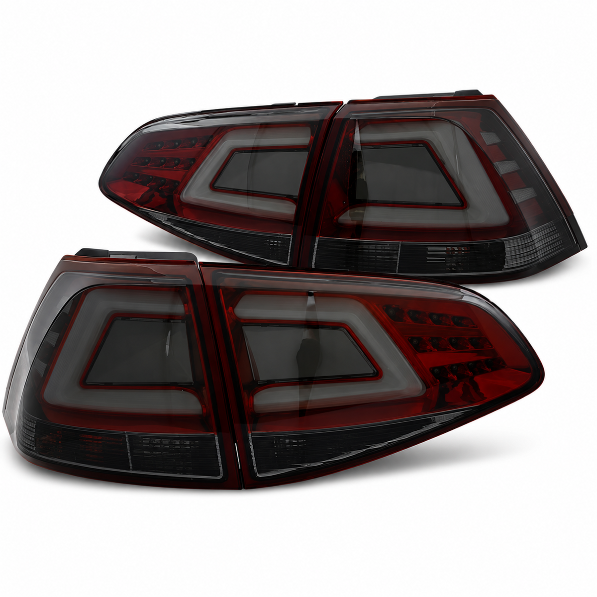 LED Rückleuchten passend für VW Golf 7 2013–2017 Rot/Smoke