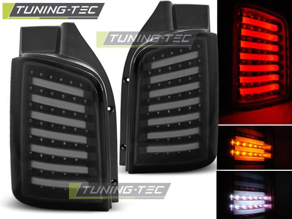 LED Lightbar Rückleuchten passend für VW T5 / T5 GP Bj. 03-15 Schwarz Smoke (Heckklappe)