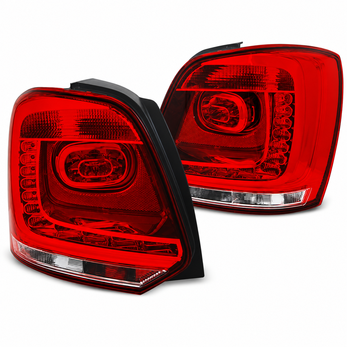 LED Rückleuchten passend für VW Polo 2009–2014 Rot/Weiß