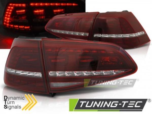 LED Rückleuchten passend für VW Golf 7 (VII) Limo Bj.12-17 Rot/Chrom dynamischer Blinker