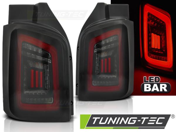 Voll LED Rückleuchten passend für VW T5 / T5 GP Bj. 03-15 Schwarz Smoke (Heckklappe)