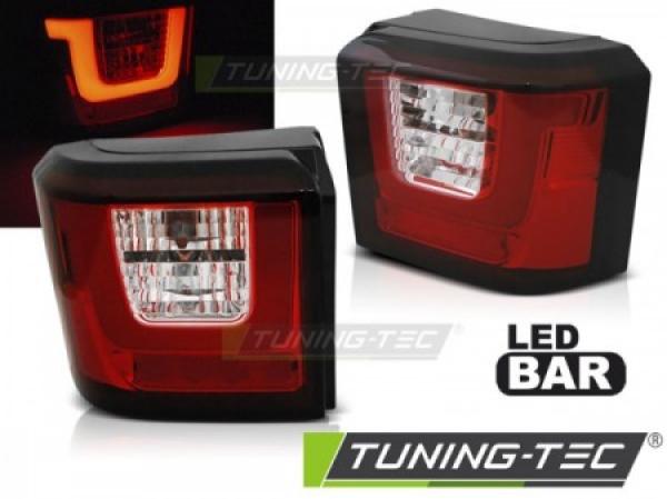 LED Lightbar Rückleuchten passend für VW T4 Bus Bj. 90-03 Rot/Chrom