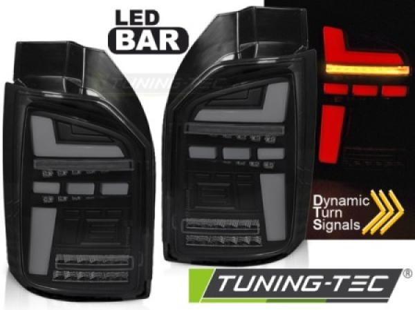 Voll LED Lightbar Rückleuchten passend für VW T6 Bj. 15-19 T6.1 Bj. 19- Smoke Heckklappe