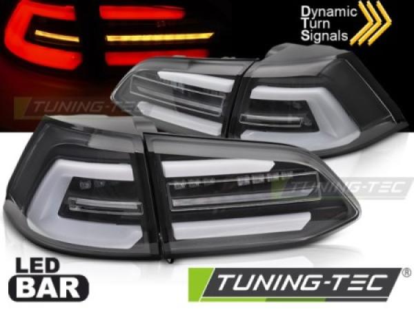 Voll LED Lightbar Rückleuchten passend für VW Golf 7 (VII) Variant Bj. 13-17 Schwarz