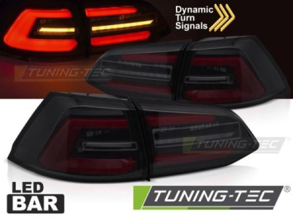 Voll LED Lightbar Rückleuchten passend für VW Golf 7 Variant 17-20 Schwarz Smoke