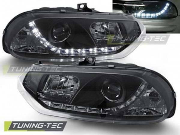 LED Tagfahrlicht - Design Scheinwerfer passend für Alfa Romeo 156 97-03 Schwarz