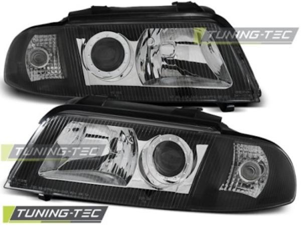 Scheinwerfer Klarglas passend für Audi A4 B5 Facelift Bj. 99-00 Schwarz