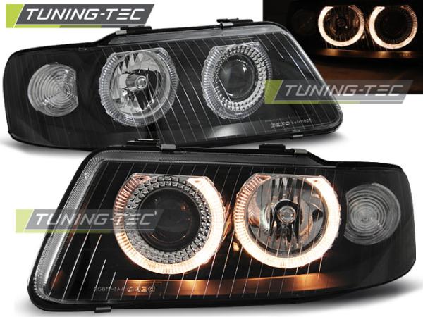 Design Angel Eyes Scheinwerfer passend für Audi A3 (8L) 00-03 schwarz