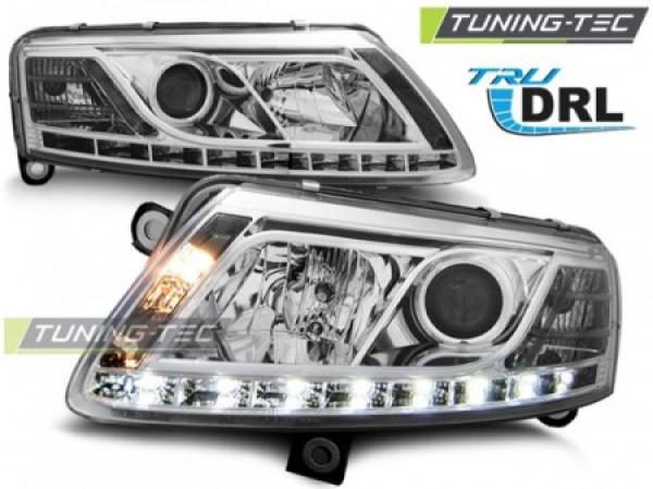 Scheinwerfer DRL LED Tagfahrlicht passend für Audi A6 C6 4F Bj. 04-08 Chrom