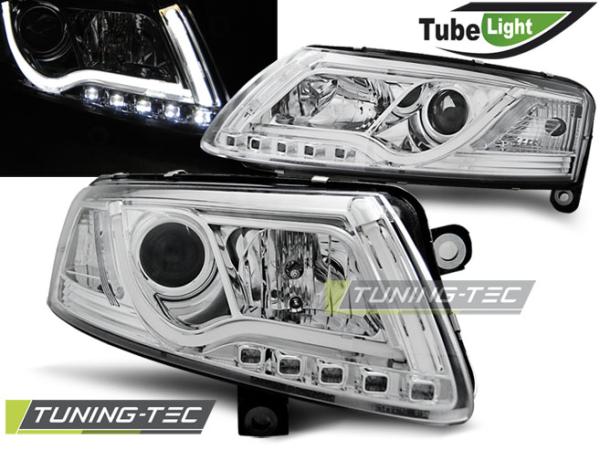 LED Tagfahrlicht Scheinwerfer passend für Audi A6 C6 (4F) 04-08 chrom