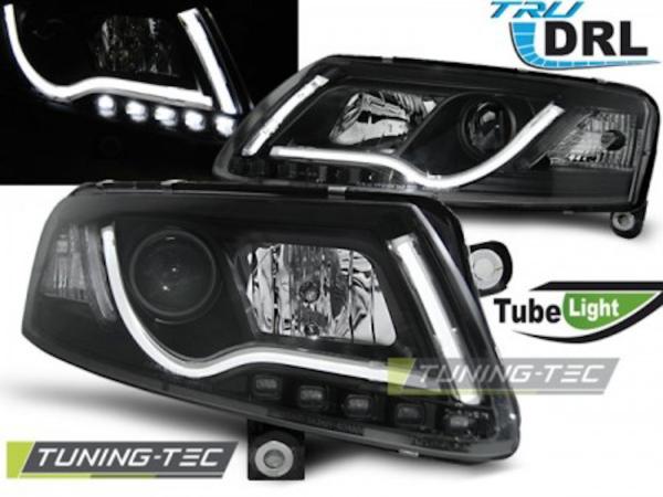 Scheinwerfer DRL LED Tagfahrlicht passend für Audi A6 C6 4F Bj. 04-08 Schwarz LTI