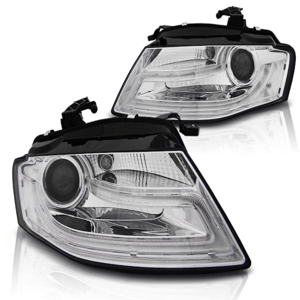 Scheinwerfer DRL LED Tagfahrlicht passend für Audi A4 B8 8K Bj. 08-11 Chrom LTI