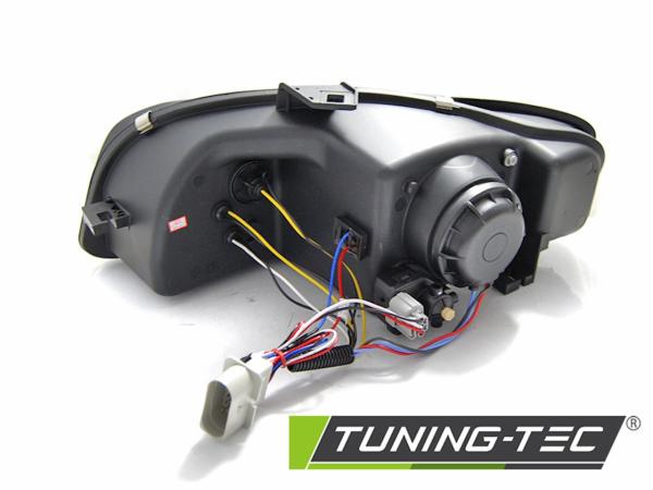 LED Tagfahrlicht Design Scheinwerfer passend für Audi A4 B7 05-08 schwarz