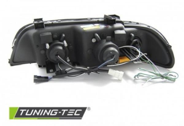 LED 3D Angel Eyes Scheinwerfer passend für BMW 5er E39 95-03 chrom