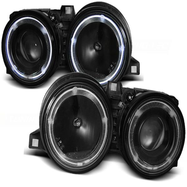 Scheinwerfer CCFL Angel Eyes passend für BMW 3er E30 Bj. 82-94 Schwarz