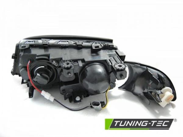 LED Angel Eyes Scheinwerfer passend für BMW 3er E46 Coupe / Cabrio 99-03 schwarz Set