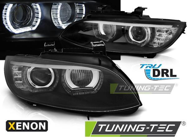 Xenon Scheinwerfer DRL LED Tagfahrlicht passend für BMW E92 E93 ohne AFS Bj. 05-10 BLACK