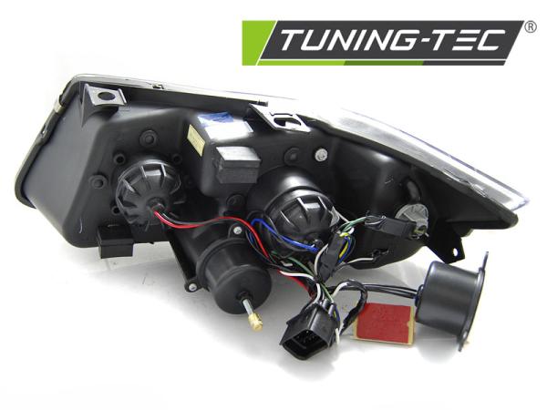 Scheinwerfer 3D Angel Eyes passend für BMW 3er E90 E91 Bj. 05-08 Schwarz mit LED Blinker