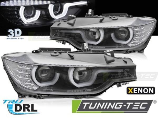 Xenon Scheinwerfer DRL LED Tagfahrlicht passend für BMW 3er F30 F31 Bj. 11-15 Schwarz