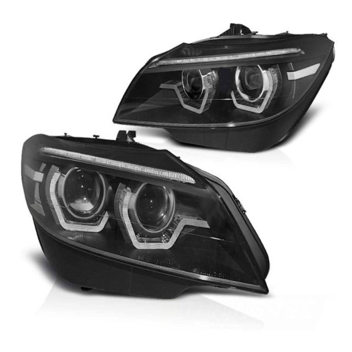 Phares xénon avec feux de jour LED DRL compatibles avec BMW Z4 E89, années 09-13, noirs, AFS