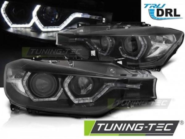 Scheinwerfer DRL LED Tagfahrlicht passend für BMW 3er F30 F31 LCI Facelift 15-18 Schwarz