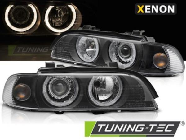 Xenon Angel Eyes Scheinwerfer passend für BMW 5er E39 Facelift (LCI) 00-03 schwarz