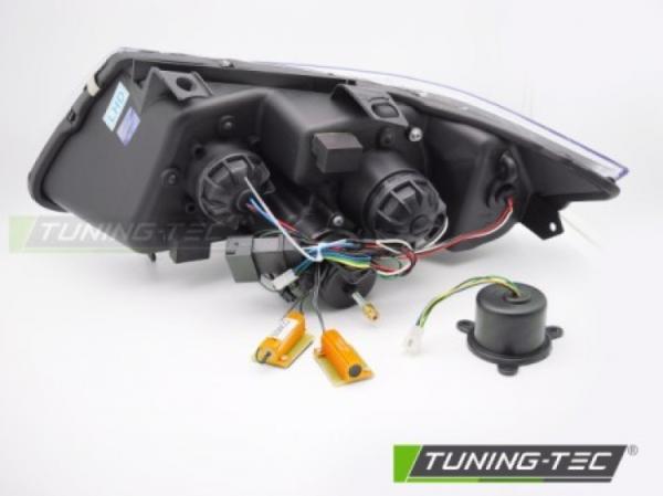 VOLL LED Angel Eyes Scheinwerfer Set passend für BMW 3er E90/E91 05-08 schwarz