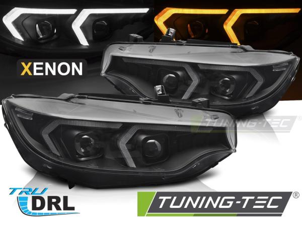 Xenon LED Tagfahrlicht Scheinwerferset passend für BMW 4er F32/F33 Coupe/Cabrio 13-17 schwarz