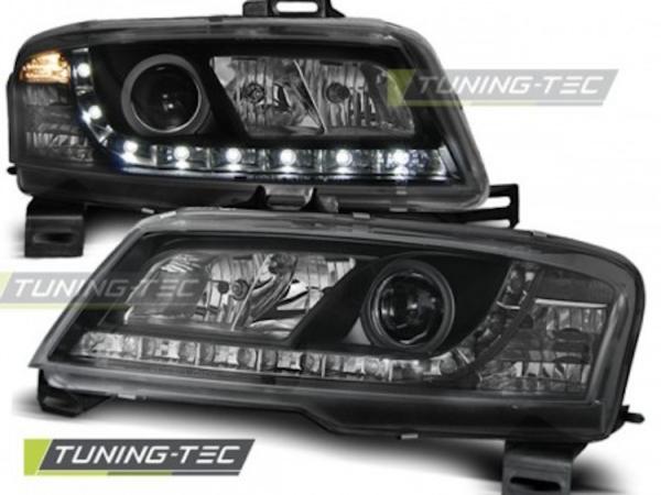 Scheinwerfer LED Tagfahrlicht Optik passend für Fiat Stilo 01-08 Schwarz