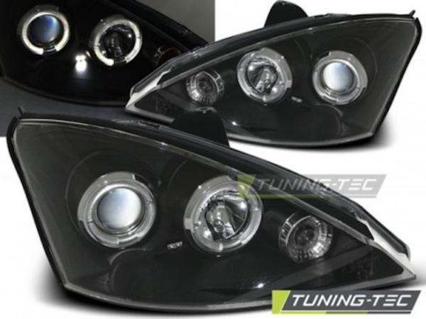 Scheinwerfer Angel Eyes passend für Ford Focus MK1 Bj. 98-01 Schwarz
