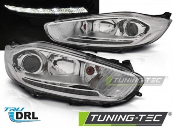 Scheinwerfer DRL LED Tagfahrlicht passend für Ford Fiesta MK7 Bj. 13-17 Chrom