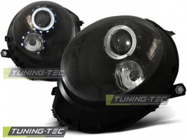 Scheinwerfer Angel Eyes passend für Mini One Cooper Bj. 06-14 Schwarz