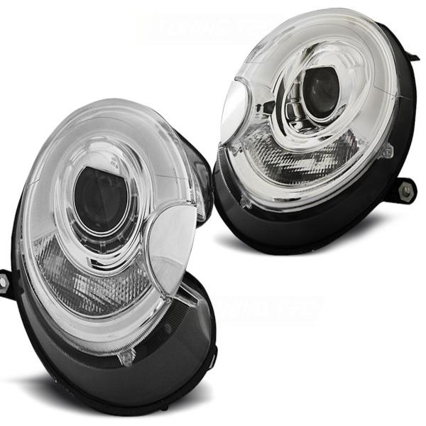 Scheinwerfer LED Tagfahrlicht Optik passend für Mini One Cooper Bj. 06-14 Chrom LTI