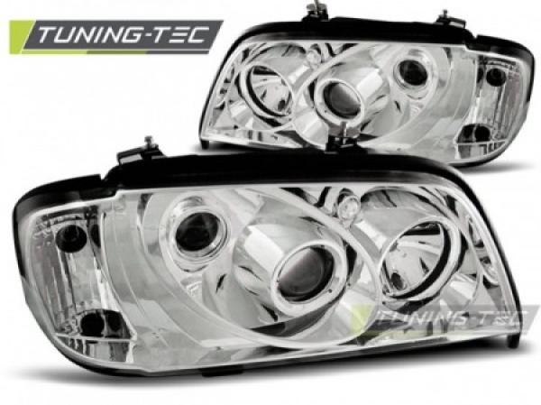 Klarglas Scheinwerfer passend für Mercedes Benz C-Klasse W202 93-00 chrom