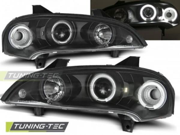 Scheinwerfer Angel Eyes passend für Opel Tigra A Bj. 94-00 Schwarz