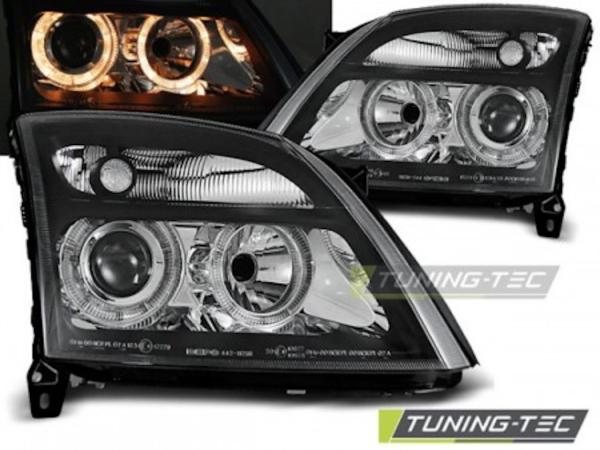Scheinwerfer Angel Eyes passend für Opel Vectra C / Signum Bj. 02-05 Schwarz
