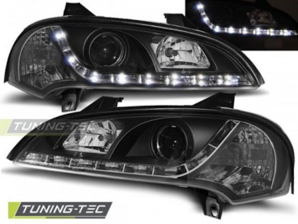 Scheinwerfer LED Tagfahrlicht Optik passend für Opel Tigra A Bj. 94-00 Schwarz