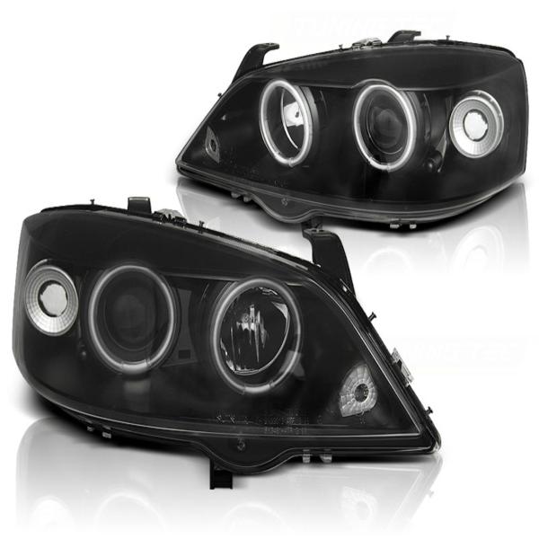 Scheinwerfer CCFL Angel Eyes passend für Opel Astra G Bj. 98-05 Schwarz