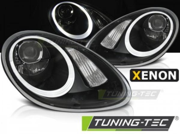 Xenon Scheinwerfer LED Tagfahrlicht Optik passend für Porsche Boxster 987 Cayman 987c