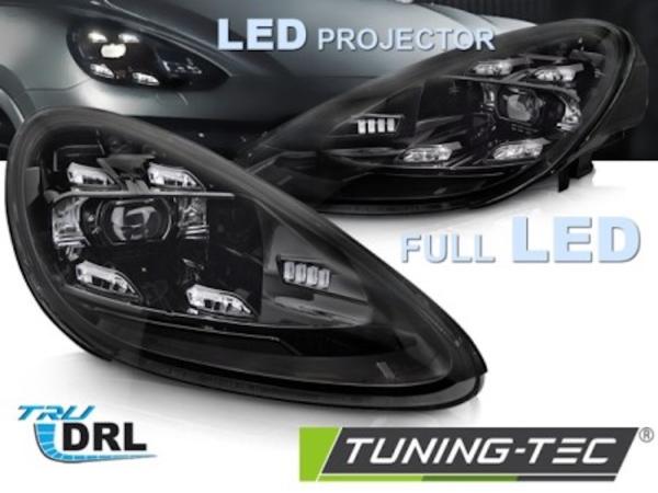 Voll LED Tagfahrlicht Scheinwerfer passend für Porsche Cayenne 92A 10-15 schwarz