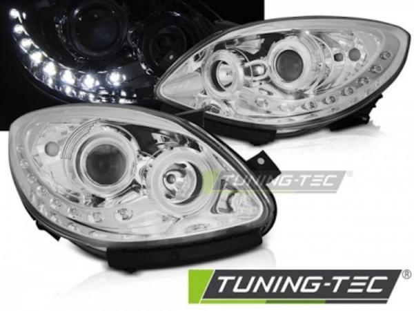 Scheinwerfer LED Tagfahrlicht Optik passend für Renault Twingo Bj. 07-11 Chrom