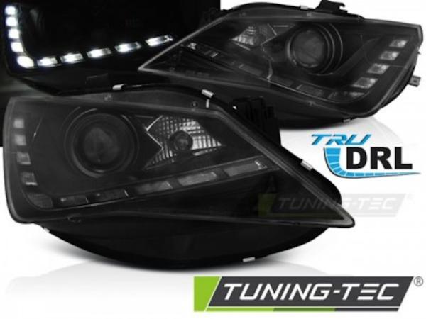 Scheinwerfer DRL LED Tagfahrlicht passend für Seat Ibiza 6J Facelift Bj. 12-15 Schwarz