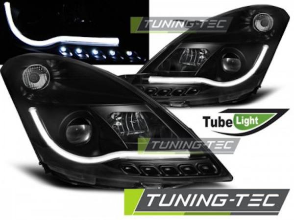 Scheinwerfer LED Tagfahrlicht Optik passend für Suzuki Swift 5 Bj. 10-16 Schwarz LTI