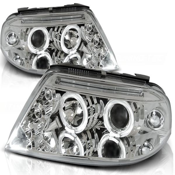 Scheinwerfer Angel Eyes passend für VW Passat 3BG Bj. 00-05 Chrom