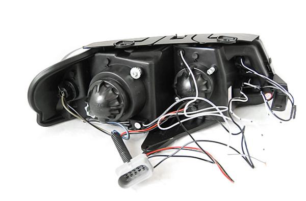Scheinwerfer Angel Eyes passend für VW Passat 3BG Bj. 00-05 Schwarz